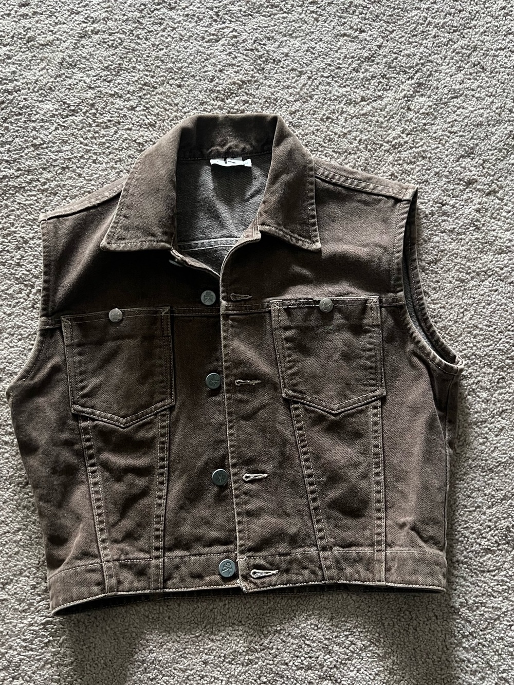 Calvin Klein Jeans Brown Denim Vest